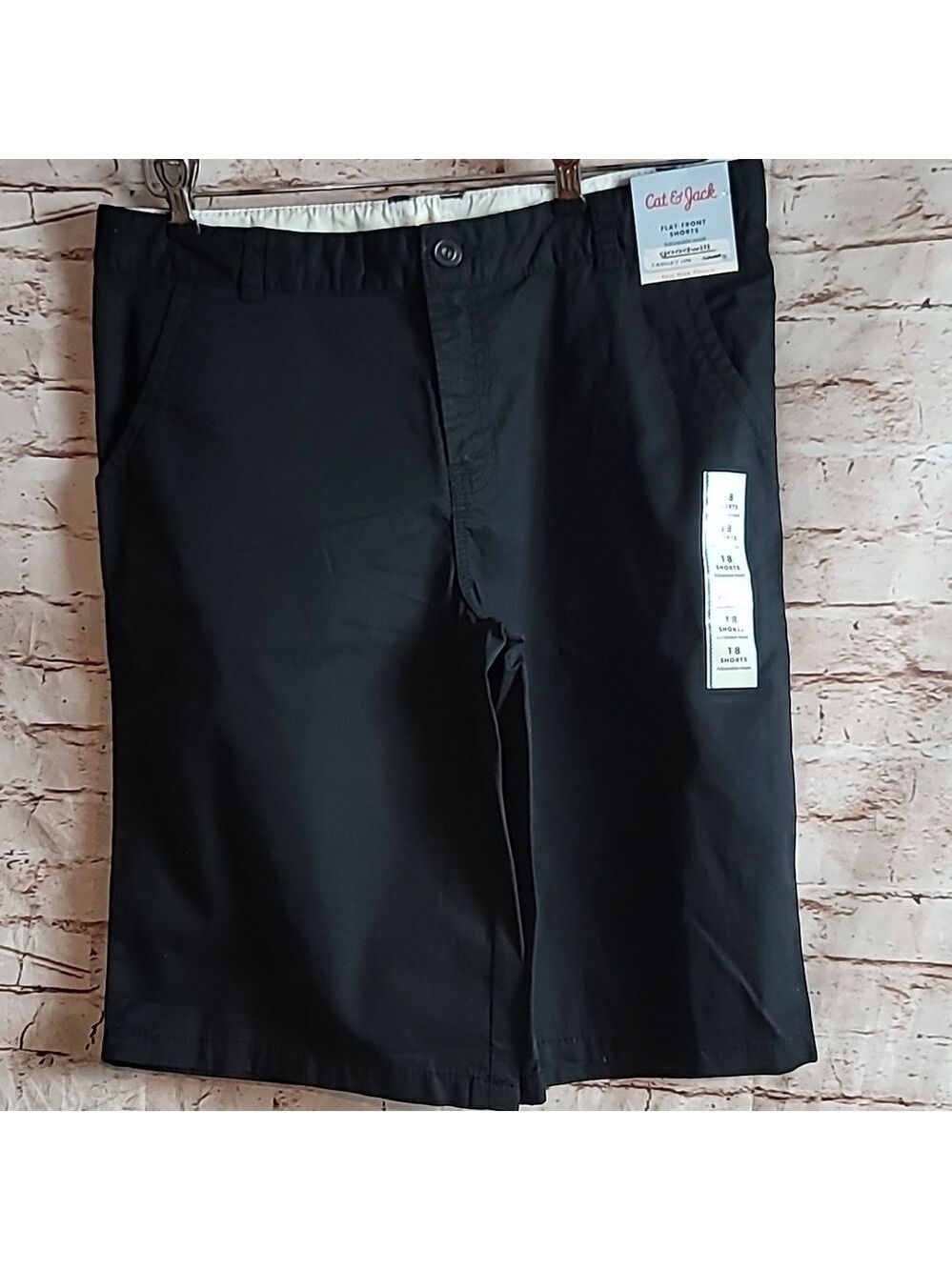 Cat & Jack flat front adjustable waist shorts boy's 18 nwt